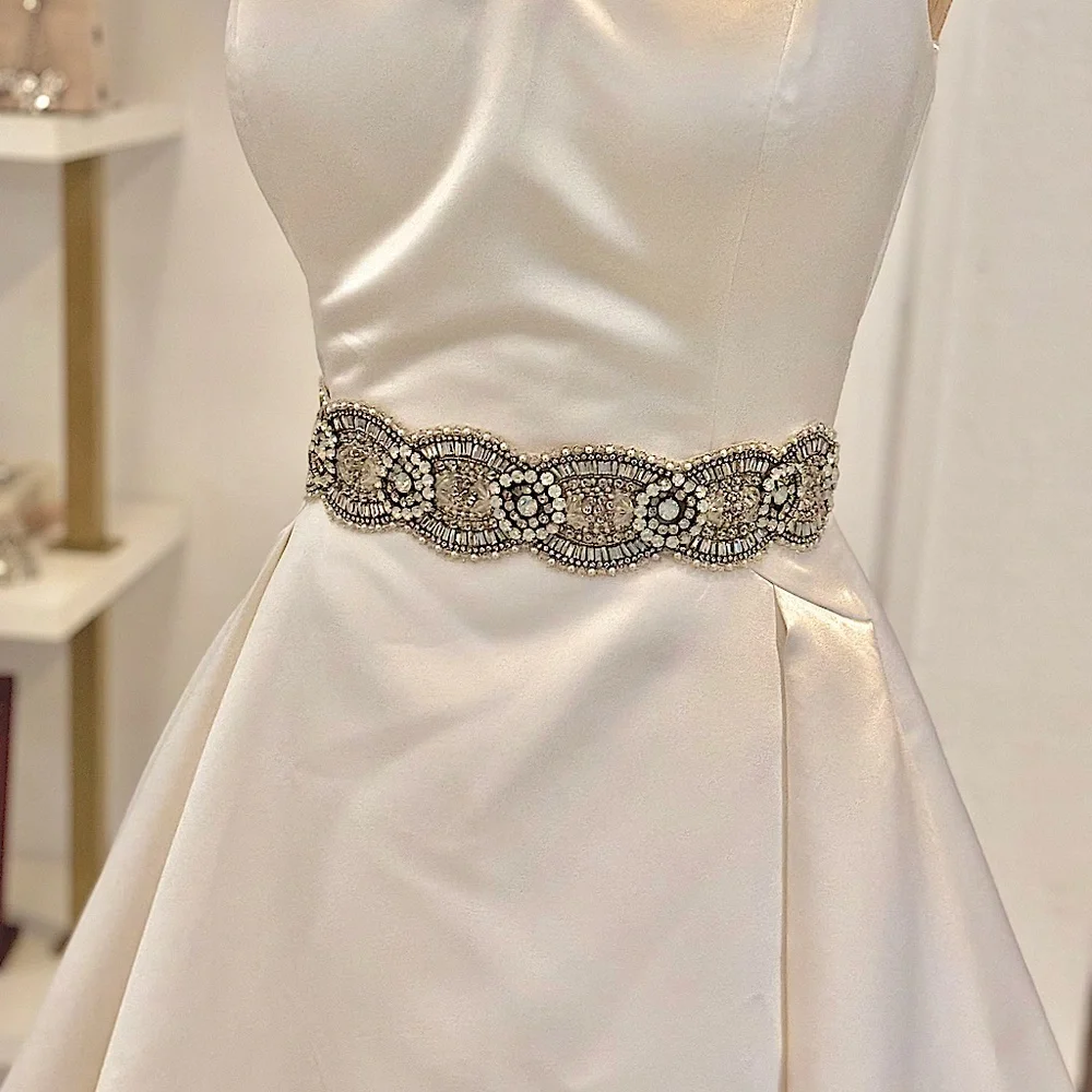 100% Genuine Swarovski Crystal Bridal Belt